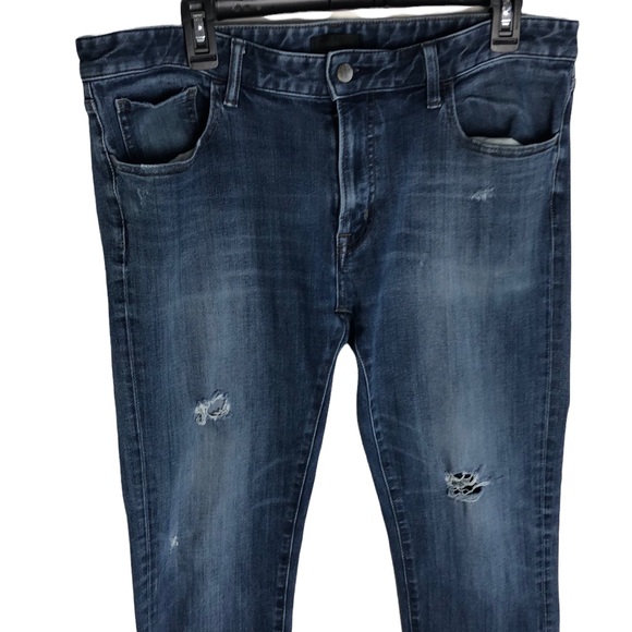 Uniqlo Distressed Skinny Tapered Low Rise Jeans - Picture 1 of 10